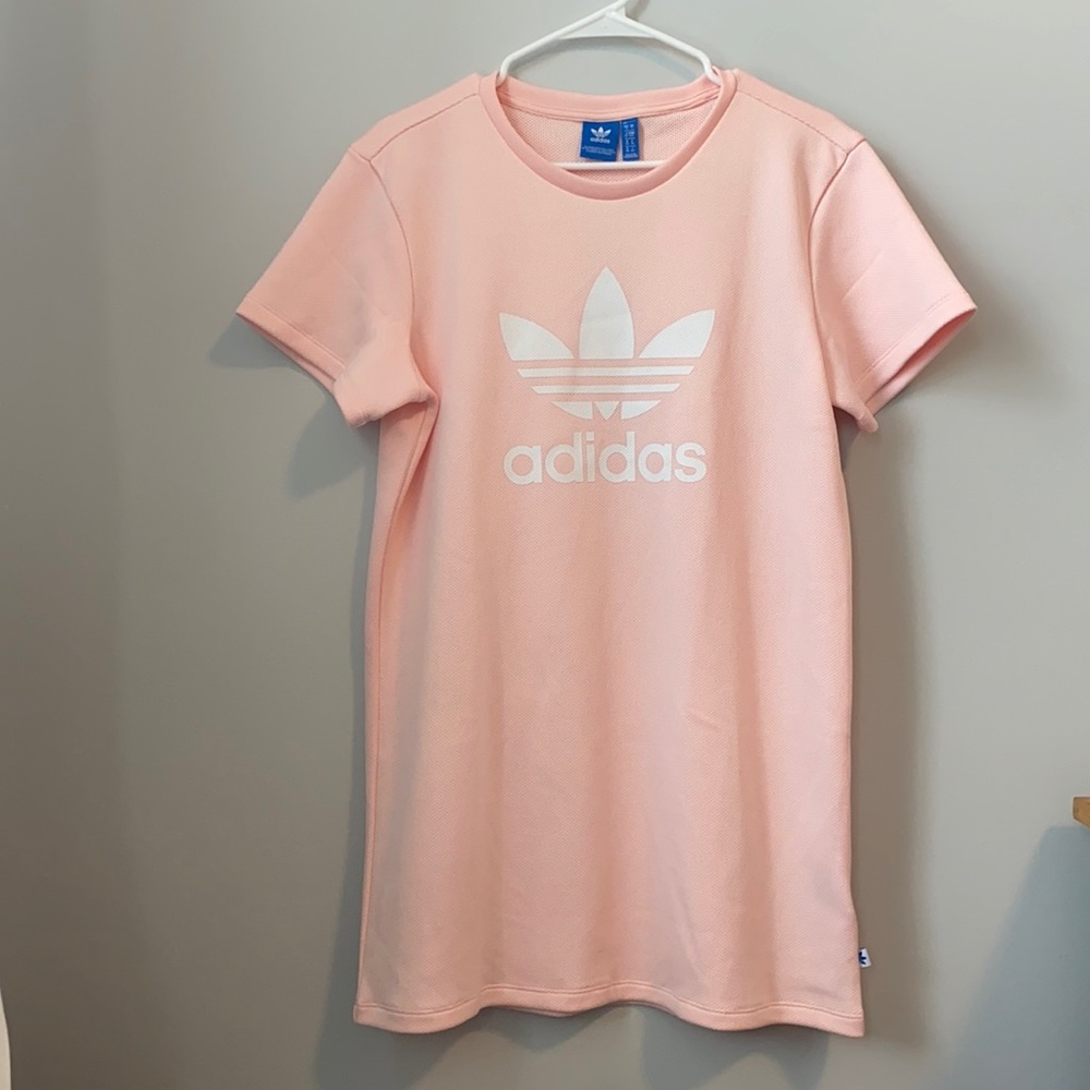 Light Pink Adidas T-Shirt Dress